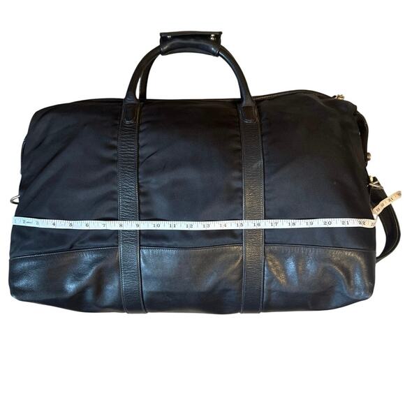 COACH Holdall Duffle Bag Black Canvas & Leather Large Zip Lock & Keys #5497 - Picture 13 of 16